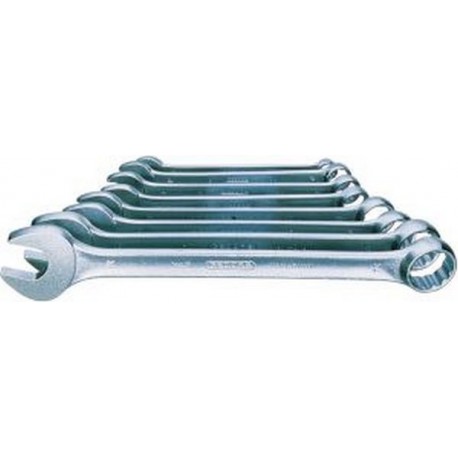 Jeu de clés mixtes, modèle court, DIN 3113 A, ISO 3318, Quantité : 11 pièces, Contenu 8 9 10 11 12 13 14 15 17 19 22 mm