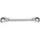 Clé polygonale double à cliquet, Cote s/plats : 8 x 9 mm, Long. 134 mm, Angle de travail 7 °