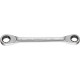 Clé polygonale double à cliquet, Cote s/plats : 8 x 10 mm, Long. 144 mm, Angle de travail 7 °