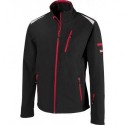 Veste Softshell FORTIS 24, noir/rouge  Taille L
