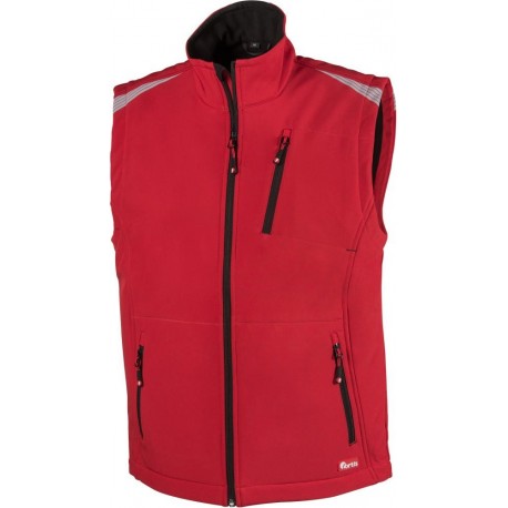 Gilet FORTIS 24, rouge/noir  Taille 4XL