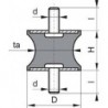 Silent bloc caoutchouc A GP AT 20x30 M618