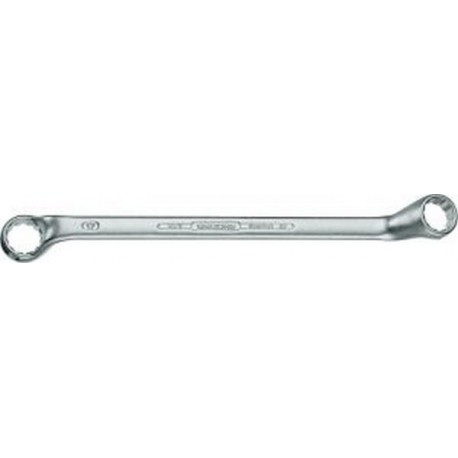 Clés polygonales doubles, anneau contre coudé, acier au chrome-vanadium 31CrV3, Cote s/plats : 7 x 8 mm, Long. 180 mm