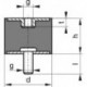Silent bloc caoutchouc B20 x 25mm M6x18