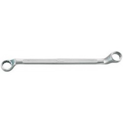 Clés polygonales doubles, anneau contre coudé, acier au chrome-vanadium, Cote s/plats : 18 x 19 mm, Long. 263 mm