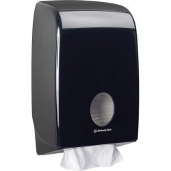 Distributeur papier toilette Aquarius Interfold noir