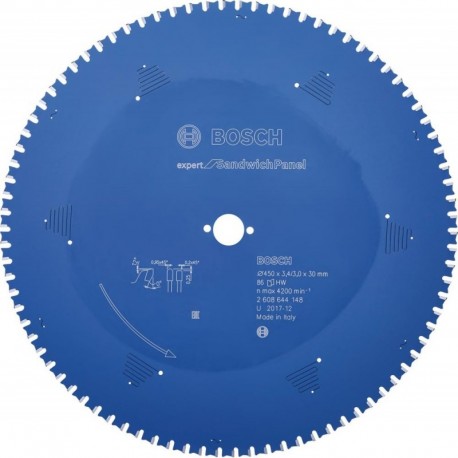 Lame de scie circulaire.Expert SP 450x3,4x30mm Z86 TF Bosch