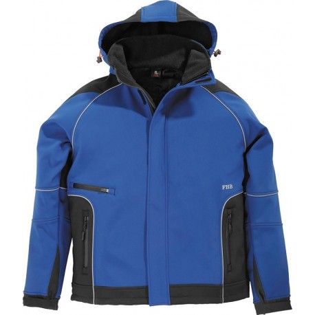 Veste de travail Walter, Softshell,  Taille  XL, bleu roi/noir