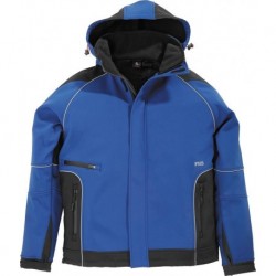 Veste de travail Walter, Softshell,  Taille 2XL, bleu roi/noir