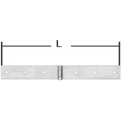 Charnière bande 35x2,5x400mm chromé brillant