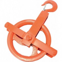 Poulie Acier rouge pour corde Ø b.25,0mm