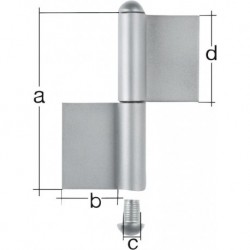 Charnière double 2350/K04/100 mm (Par 10)