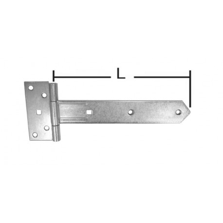 Penture volet 35x2,5x200mm chromé brillant