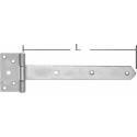 Penture volet 40x3,5x500mm chromé brillant