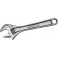 Clé à molette n° 8074/8075CIP, Taille : 18 pouces, Long. 455 mm, Cote s/plats 53 mm
