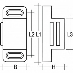 Fermoir magnétique Simplec 4kg Blanc