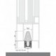 Joint de descente de porte silicone 1335 mm + RD 50 dB