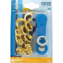 Oeillet + rondelle MS-blank (SB) 14,0mm a 12 Unités