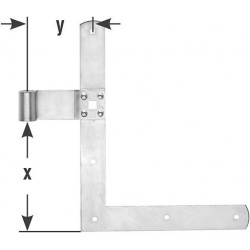 Equerre penture D13 250x200mm  chromé brillant
