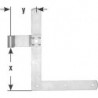 Equerre penture D13 250x200mm  chromé brillant
