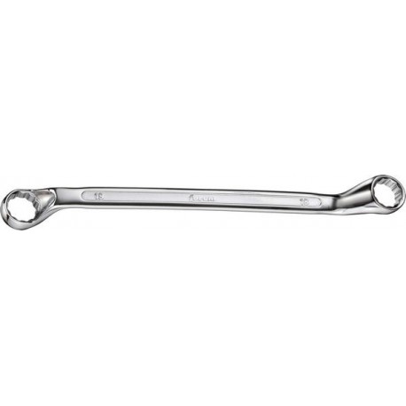 Clé polygonale double coudée, DIN 838, poli, Cote s/plats : 20 x 22 mm, Long. 286 mm