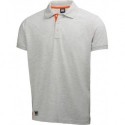 T shirt polo Oxford,  Taille  L, gris-melliert