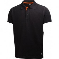 T shirt polo Oxford,  Taille  L, noir