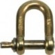 Manilles, droites, galvanisées zingué jaune  10,0mm-3,8" (Par 25)