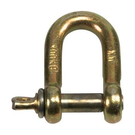 Manilles, droites, galvanisées zingué jaune  10,0mm-3,8" (Par 25)