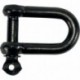 Manilles, droites, galvanisées zingué noir 10,0mm-3,8" (Par 25)