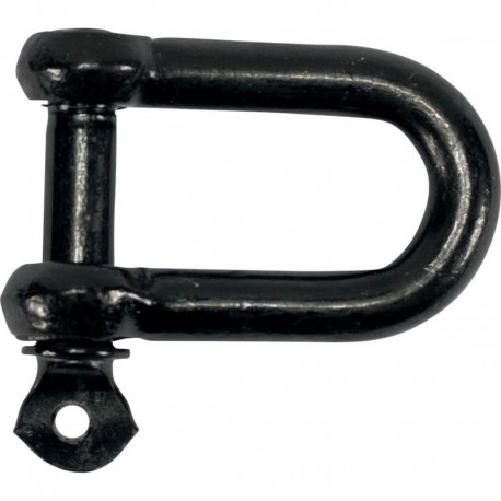Manilles, droites, galvanisées zingué noir 6,0mm-1/4" (Par 100)