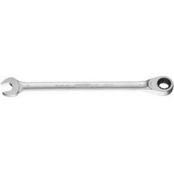 Clé mixte à cliquet, extra-long, tête à cliquet droite, Cote s/plats : 15 mm, Long. 265 mm, Angle de travail 7 °
