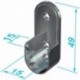 Support tube oval 30x15mm galvanisé