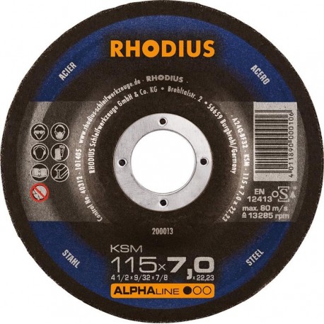 Disque de coupe KSM 115 x 7,0mm Acier Rhodius