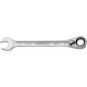 Clé mixte à cliquet, réversible, tête inclinée à 13°, réversible, Cote s/plats : 22 mm, Long. 292 mm, Angle de travail 6 °