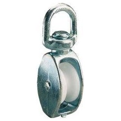 Poulie zingué pour corde Ø b. 8,0mm