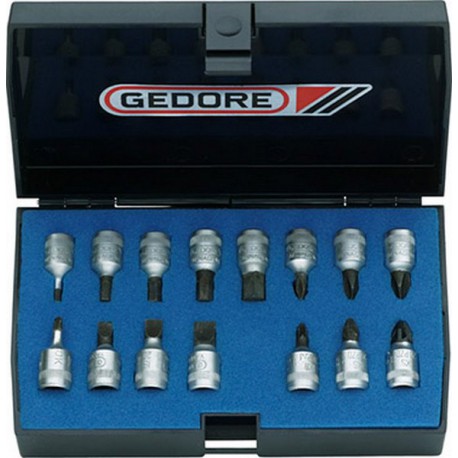 Coffret d'embouts de vissage 1/4'', 15 pièces