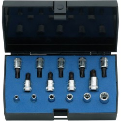 Coffret d'embouts pour tournevis 1/4'' pour vis à empreinte TORX®, 15 pièces