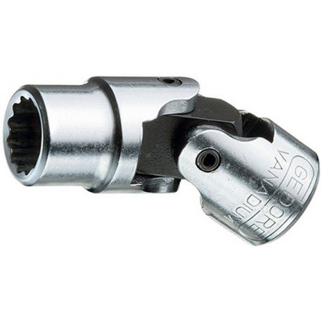 Douille à articulation 1/4'', Cote s/plats : 10 mm, Long. 39 mm