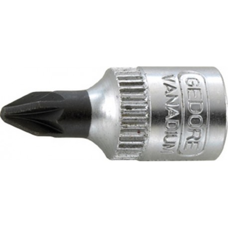 Embout de vissage 1/4'' pour vis cruciforme PZ, Dimensions : PZ 4, Long. 28 mm
