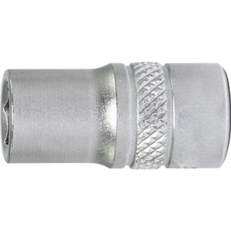 Douille 1/4'', métrique, Cote s/plats : 5,5 mm, Long. 25 mm