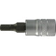 Embout de vissage 1/4'' pour vis à 6 pans femelle, Cote s/plats : 6 mm, Long. 30 mm