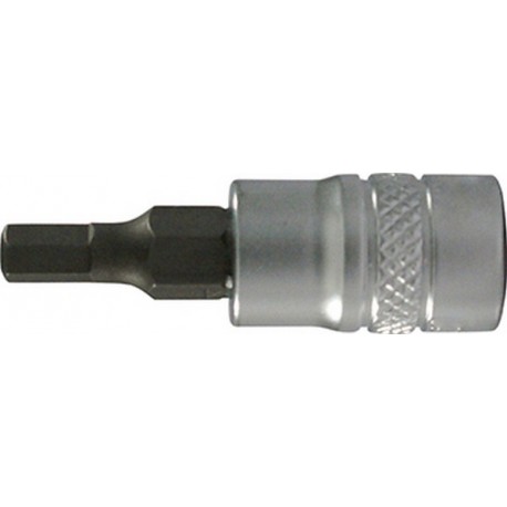 Embout de vissage 1/4'' pour vis à 6 pans femelle, Cote s/plats : 6 mm, Long. 30 mm