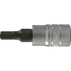 Embout de vissage 1/4'' pour vis à 6 pans femelle, Cote s/plats : 8* mm, Long. 30 mm, Modèle * Dimension non normalisée.