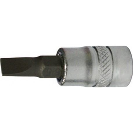Embout de vissage 1/4'' pour vis à fente, Larg. : de la lame : 4,0 mm, Épais. : de la lame 0,7 mm, Long. 30 mm