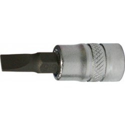 Embout de vissage 1/4'' pour vis à fente, Larg. : de la lame : 8,0 mm, Épais. : de la lame 1,2 mm, Long. 30 mm
