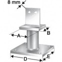 Pieds de poteaux PISBMAxIG-B