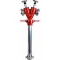 Tuyau pour les bouches d'incendie, aluminium DN80 2 x Storz C, avec barrière