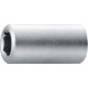 Raccord avec entraînement à 4 pans 1/4'', prise de force à 6 pans 1/4'', avec ressort de maintien, Long. totale : 25 mm