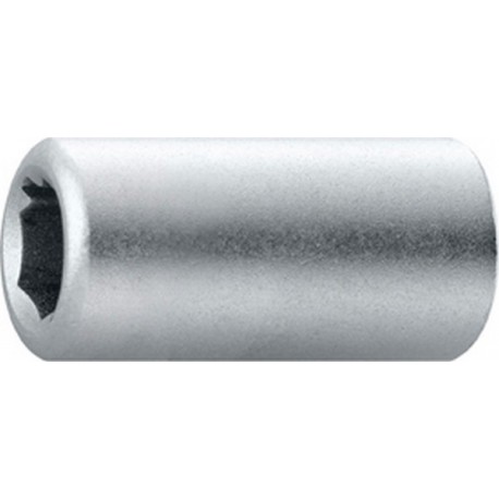 Raccord avec entraînement à 4 pans 1/4'', prise de force à 6 pans 1/4'', avec ressort de maintien, Long. totale : 25 mm